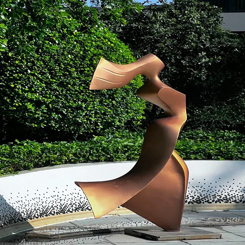 Sculpture Aile en acier corten