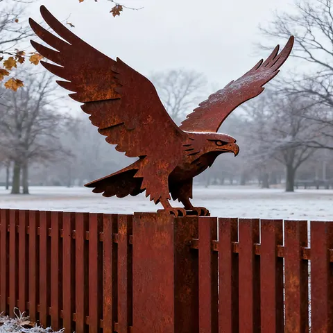 Sculpture Envol en acier corten
