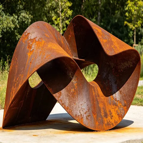 Sculpture Ondulation en acier corten