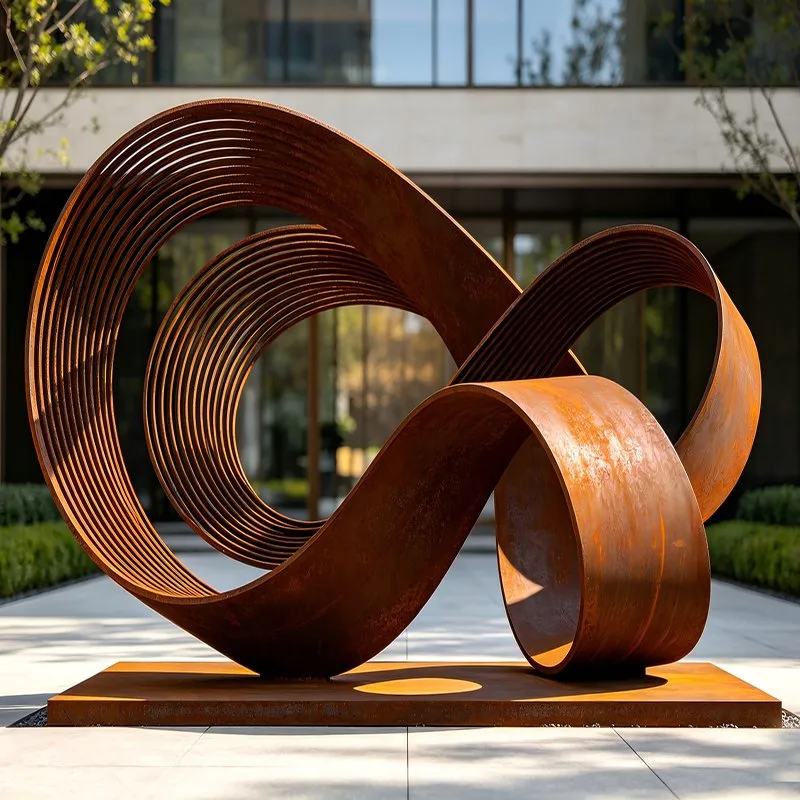Sculpture Sillon en acier corten