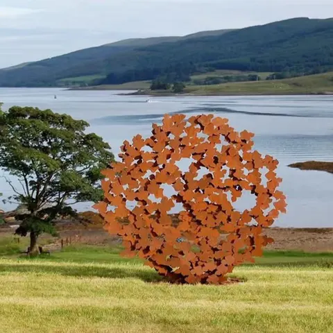 Sphère Buisson en acier corten