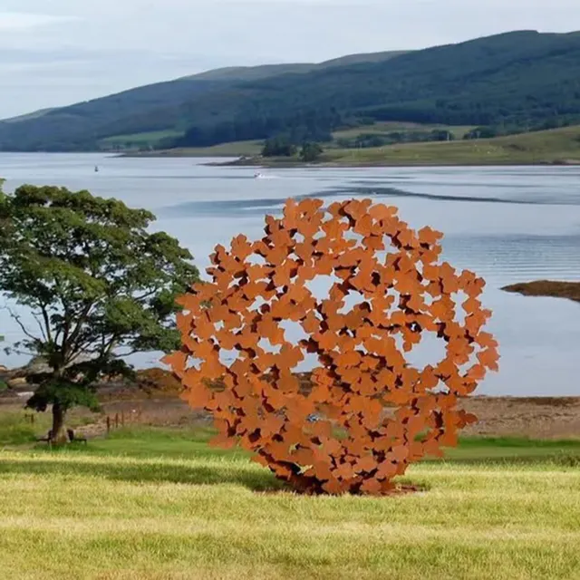 Sphère Buisson en acier corten